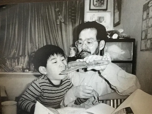 Miyazawa and his son