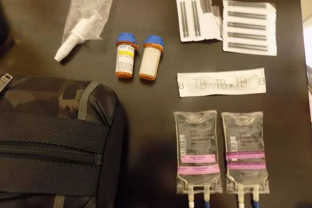 Syringes and infusion equipment were discovered in Joel Pellot's home medical bag