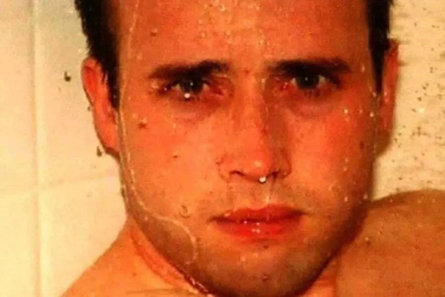 The photo shows Travis Alexander taking a shower before he was murdered